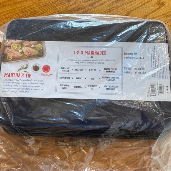 NWT Martha Stewart apron and grill station non stick pan 9x11 BBQ - Picture 4 of 5